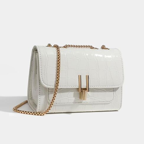 Women's Stylish Stone Pattern Crossbody Handbags Elegant Leather Shoulder Bags Chain Purse in Saudi Arabia