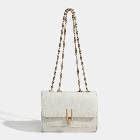 Women's Stylish Stone Pattern Crossbody Handbags Elegant Leather Shoulder Bags Chain Purse in Saudi Arabia