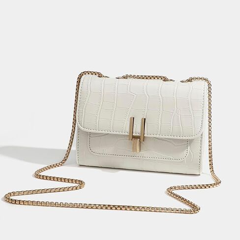 Women's Stylish Stone Pattern Crossbody Handbags Elegant Leather Shoulder Bags Chain Purse in Saudi Arabia