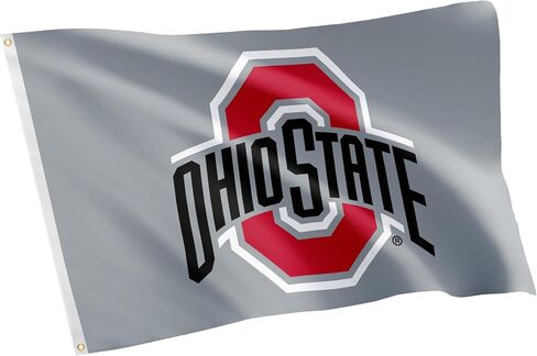 لافتات علم جامعة ولاية أوهايو من صبار الصحراء، أعلام Buckeyes OSU، 100% بوليستر للاستخدام الداخلي والخارجي 3×5 (النمط 8) in Saudi Arabia