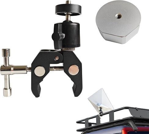Starlink Mini Tripod Adapter, Durable Aluminum Alloy Starlink Mini Kit, 1/4"-20 Thread and Bonus 3/8"-16 Adapter, Starlink Mini Accessories - Fits Most Tripods & Clamps in Saudi Arabia