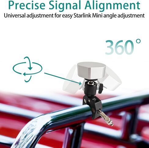 Starlink Mini Tripod Adapter, Durable Aluminum Alloy Starlink Mini Kit, 1/4"-20 Thread and Bonus 3/8"-16 Adapter, Starlink Mini Accessories - Fits Most Tripods & Clamps in Saudi Arabia