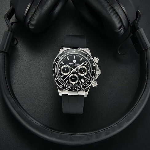 ساعة رولستيمي باجاني ديزاين للرجال متعددة الوظائف ساعة رياضية للرجال كوارتز كرونوغراف اليابان حركة VK63 حزام من الفولاذ المقاوم للصدأ تاريخ تلقائي in Kuwait