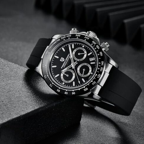 ساعة رولستيمي باجاني ديزاين للرجال متعددة الوظائف ساعة رياضية للرجال كوارتز كرونوغراف اليابان حركة VK63 حزام من الفولاذ المقاوم للصدأ تاريخ تلقائي in Kuwait