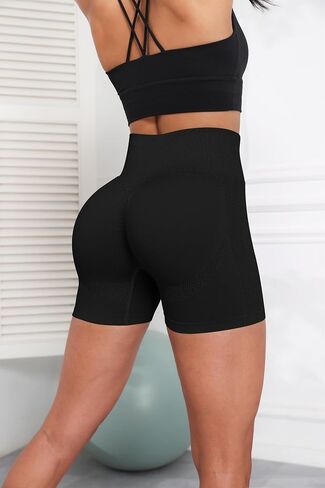 High Waist Biker Shorts for Women No Front Seam Soft Hidden Butt Scrunch Shorts, Yoga Workout Gym Bike Shorts in Saudi Arabia
