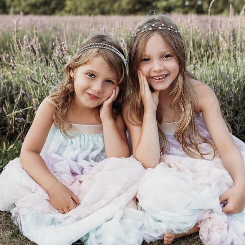 WOVOWOVO 4 Pcs Rhinestone Headbands for Women Silver Bridal Headband Crystal Flower Girl Headpiece Flower Leaf Tiara Crown Head Band Wedding Hair Accessories for Girls in Saudi Arabia