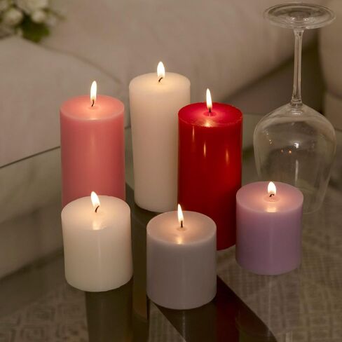 COCODOR Scented Pillar Candles, 3x6 Inch, White Jasmine, Candle Set of 3, Long Buring 85 Hours, Candles for Weddings, Party, Dinner, Home Decor. in Kuwait