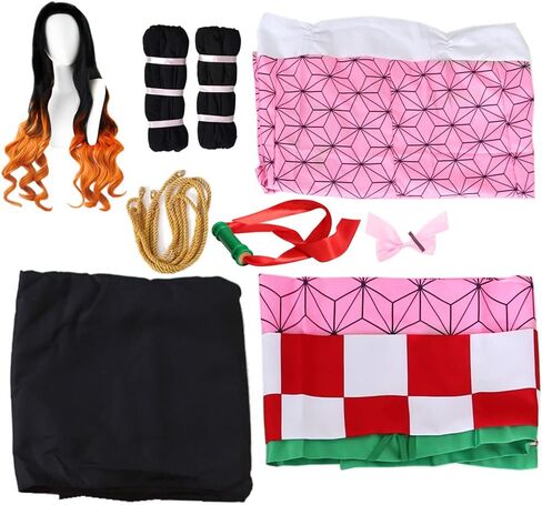 Womens Kamado Cosplay Costume Set Kimono in Saudi Arabia