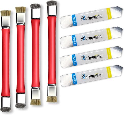 4PCS Dual Head Antistatic Cleaning Brush&4PCS Metal Spudgers Can Meet Your Simple Disassembly and Cleaning.It is Used for Mobile Phone,Computer Motherboard and Circuit Board IC,PCB,CPU (Blue) in Saudi Arabia