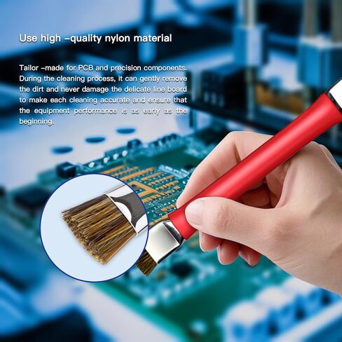 4PCS Dual Head Antistatic Cleaning Brush&4PCS Metal Spudgers Can Meet Your Simple Disassembly and Cleaning.It is Used for Mobile Phone,Computer Motherboard and Circuit Board IC,PCB,CPU (Blue) in Saudi Arabia