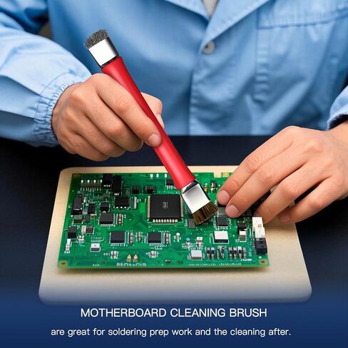 4PCS Dual Head Antistatic Cleaning Brush&4PCS Metal Spudgers Can Meet Your Simple Disassembly and Cleaning.It is Used for Mobile Phone,Computer Motherboard and Circuit Board IC,PCB,CPU (Blue) in Saudi Arabia