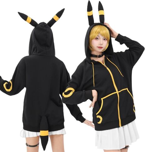 DAZCOS Anime Cosplay Hoodie Sweatshirt With Ears Tail Costume for Women in Saudi Arabia