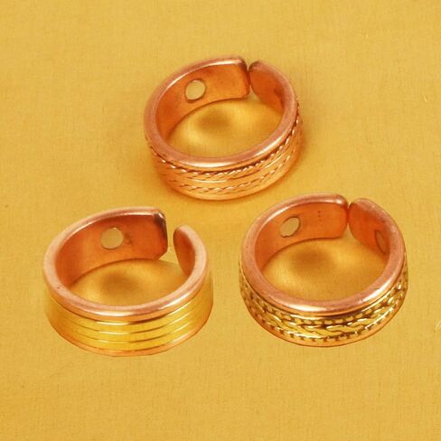 Touchstone Handcrafted by Indian Skilled Artisans Durable Pure Copper Magnetic Ring in Kuwait