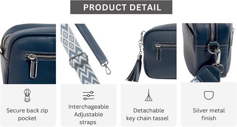 Kate Vegan Leather Women's Crossbody Bag - Purse with 2 Adjustable Straps, Zip & Slit Pockets, Travel Handbag, Everyday Use in Saudi Arabia