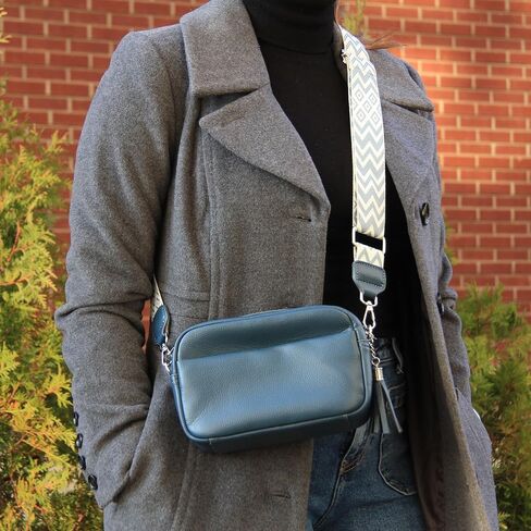 Kate Vegan Leather Women's Crossbody Bag - Purse with 2 Adjustable Straps, Zip & Slit Pockets, Travel Handbag, Everyday Use in Saudi Arabia