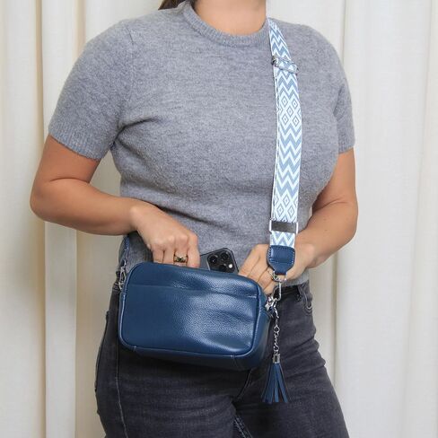 Kate Vegan Leather Women's Crossbody Bag - Purse with 2 Adjustable Straps, Zip & Slit Pockets, Travel Handbag, Everyday Use in Saudi Arabia