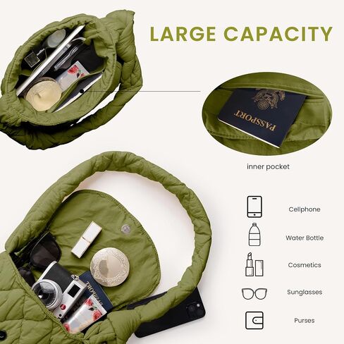 Viva Terry Small Puffer Crossbody Bags for Women Soft Lightweight Quilted Shoulder Bag in Kuwait