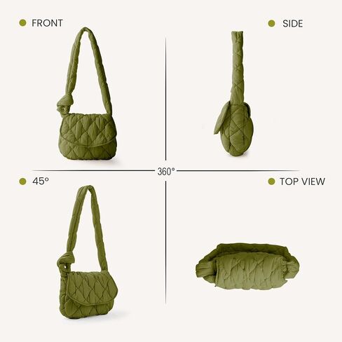 Viva Terry Small Puffer Crossbody Bags for Women Soft Lightweight Quilted Shoulder Bag in Kuwait