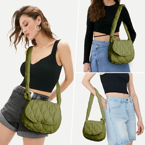 Viva Terry Small Puffer Crossbody Bags for Women Soft Lightweight Quilted Shoulder Bag in Kuwait