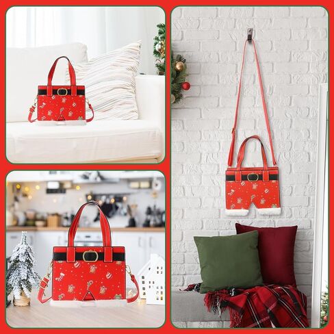 party greeting Santa Crossbody Purse for Women Christmas Santa Pants Shaped Ladies Xmas Shoulder Bag for Merry Christmas Gift in Kuwait