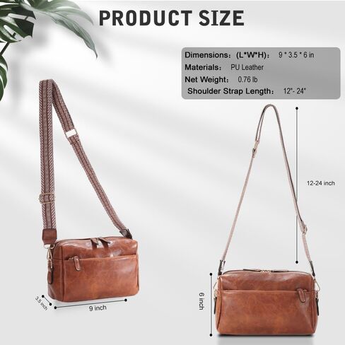 YDSIII Small Crossbody Bags for Women, Trendy Vegan Leather Cross Body Bags for Womens with Adjustable Wide Guitar Strap in Saudi Arabia
