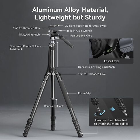 SmallRig CT150 Travel Video Tripod Kit - 4937 in Saudi Arabia