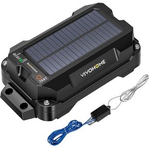 VIVOHOME Solar Powered Trailer Breakaway Kit with LiFePO4 Battery and LED Test Indicator, Emergency Brakeaway System for Vehicles, Trailer Brake Controller Kit with Solar Panel