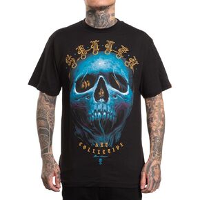 Sullen Men's Blhur Skull Tattoo Lifestyle Graphic Artist Series Sulleween Capsule Standard Short Sleeve Tee Black