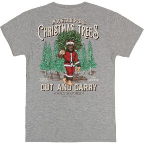 Simply Southern Mountain Fresh Christmas Trees Cut and Carry - Sasquatch - Adult T-Shirt