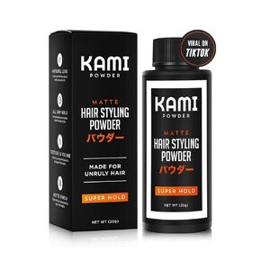 Kami Hair Texture Powder for Men - Strong Hold & Volume Powder - Texturizing Hair Powder for Men’s Styling, Matte Finish, All-Day Hold for Thick Hair