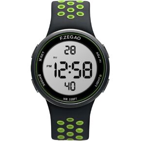 Digital Watch Mens Womens, Unisex 10ATM Waterproof Watch for Swimming Soft Double Injected Silicone Band, Sport Watches with Stopwatch Alarm Countdown Dual Time Mutifunction in Saudi Arabia