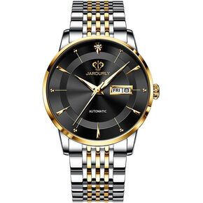 Automatic Watches for Men,50M Waterproof Self Winding Tourbillon Mechanical Wrist Watch,Business Fashion Dress Watch Luminous Date Luxury Diamond Stainless Steel Men Wrist Watch in Saudi Arabia