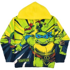 Nickelodeon Teenage Mutant Ninja Turtles Sherpa Hoodie - Zip-Up Hooded Sweatshirt Jacket for Kids