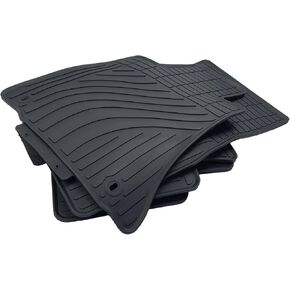 Fits 2020-2025 Kia Telluride Floor Mats Front & 2nd Row Seat Liner Set Fit All-Weather Full Set Liners (Black)