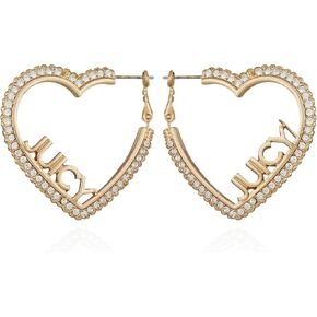 Juicy Couture Goldtone Heart Shaped Hoop Earrings