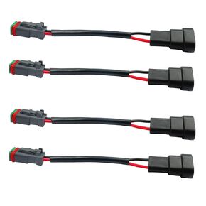 4Pcs 9005 9006 H10 to DT DTP 2 pin Female Bulb Socket Headlight Adapter Connector Wiring Harness Light Fog Use Retrofit Replacement for LED Light Work