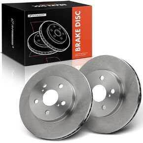 A-Premium 10.04 inch (255mm) Front Vented Disc Brake Rotors Compatible with Select Toyota Models - Corolla 2020/2022-2023, Prius 2016-2022, Prius AWD-e 2019-2022, Prius Prime 2017-2019, 2-PC Set