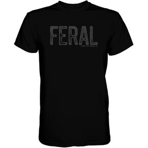 Combat Iron Men’s Graphic Short Sleeve T-Shirt | Feral Distressed Athletic Mens Novelty Tee | Black, X-Large