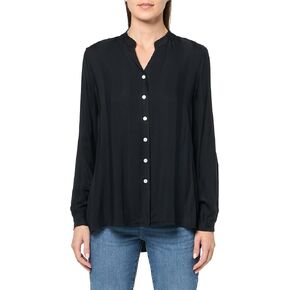 Tommy Hilfiger Women's Bandcollar Long Sleeve Button Up Sportswear Top