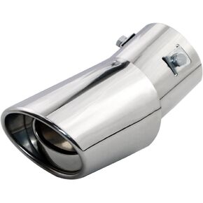 Car Exhaust Tips Stainless Steel Fit 1.75"" to 2"" Inch Universal Car Exhaust Pipe Modification Tail Throat Tail Pipe Steel Exhaust Tips Tailpipe
