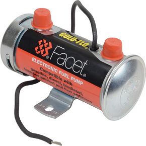Facet 476459N, Facet Cylindrical 12 volt Fuel Pump, 1/8 NPT, 6-8 psi Maximum Pressure