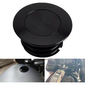 CNC Pop-up Flush Mount Vented Low-Profile Gas Oil Tank Fuel Cap Compatible with Harley Softail M8 FXBB FXBR FXBRS FXST FXBBS 2018-2024, Touring Street Glide Road Glide FLHXS FLTRXS 2022-2024