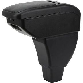 Compatible with Scion XB Armrest XA Car Center Console Organizer Armrests Double Layer Storage with USB Ports（Black Style）
