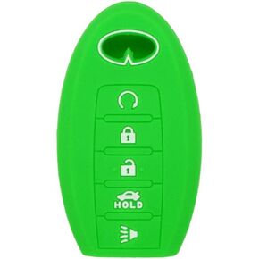 SEGADEN Silicone Cover Protector Case Holder Skin Jacket Compatible with INFINITI Q60 QX80 JX35 5 Button Smart Remote Key Fob CV4506 Light Green in Kuwait