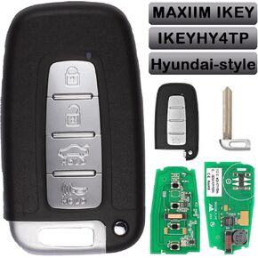 Autel Ikey Programmable Smart Key 2024 IKEYHY4TP Key Fob for Hyundai Key Creation 4 Buttons Ultra-Long Range OE-Quality for 700+ Vehicle Car Key Replacement Programmed with Autel KM100 IM508 IM608