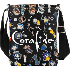 CMNIM Horror Movie Gifts Zombie Crossbody Bag Cartoon Character Adjustable Messenger Bag Thriller Fantasy Movie Inspired Gift
