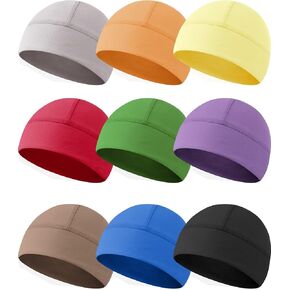 9 قطع قبعة جمجمة شتوية خوذة بطانة دافئة من الصوف للدراجات النارية قبعة جمجمة للجري للرجال والنساء للطقس البارد (نمط أنيق) in Kuwait