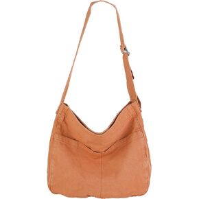 Tote Bag for Women Canvas Crossbody Shoulder Handbag with Multiple Pockets Casual Purse Messenger Bags Travel Work