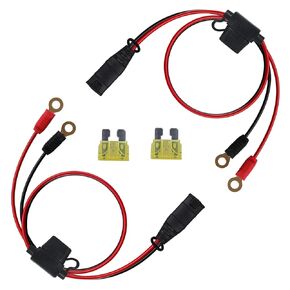 2Pcs 16 AWG Wire Harnesses is Compatible with NOCO GC008 X-Connect and M6 (1/4in) XL Ring terminals.Suitable for NOCO Genius 1 and NOCO Genius 2 with Battery Chargers Connecting.