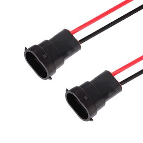 H11 H8 881 Male Adapter Socket Connector Wiring Harness for Headlight Fog Light Retrofit or Installing LED Light Bar LED Work Lamps 2 Pack